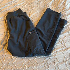 Figs Yola Wide-leg Scrub Pants - Dark Harbor